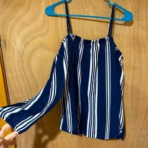 Cold shoulder dressy top